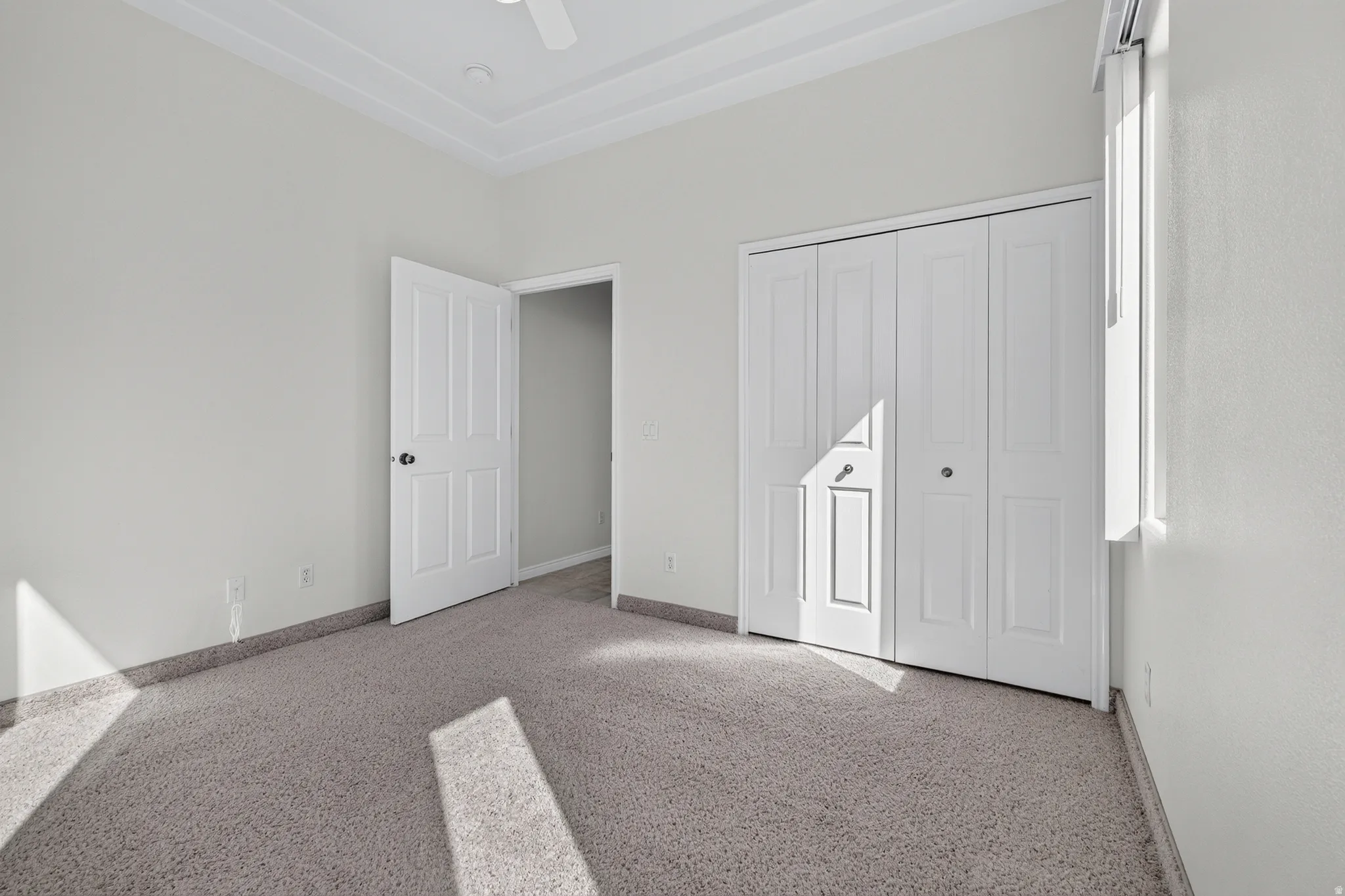 Neutral-toned carpet flooring
