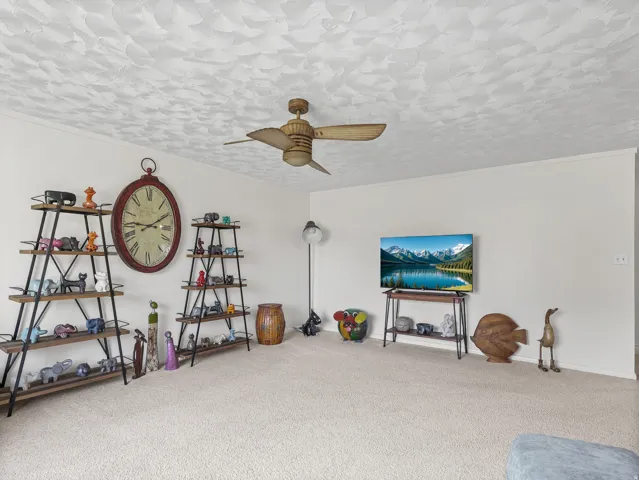 Recessed lighting with a ceiling fan