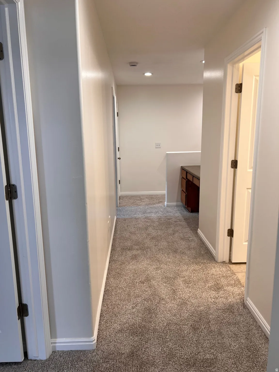 Second floor hallway, new carpet, new paint