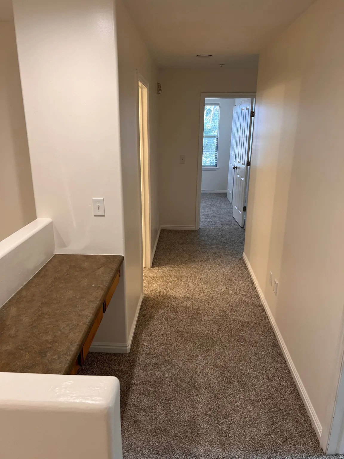 Level two hallway, new carpet, new paint