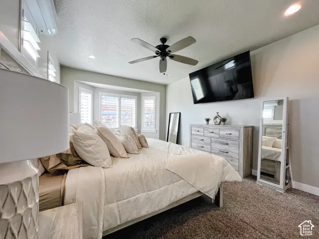 Recessed lighting with a ceiling fan