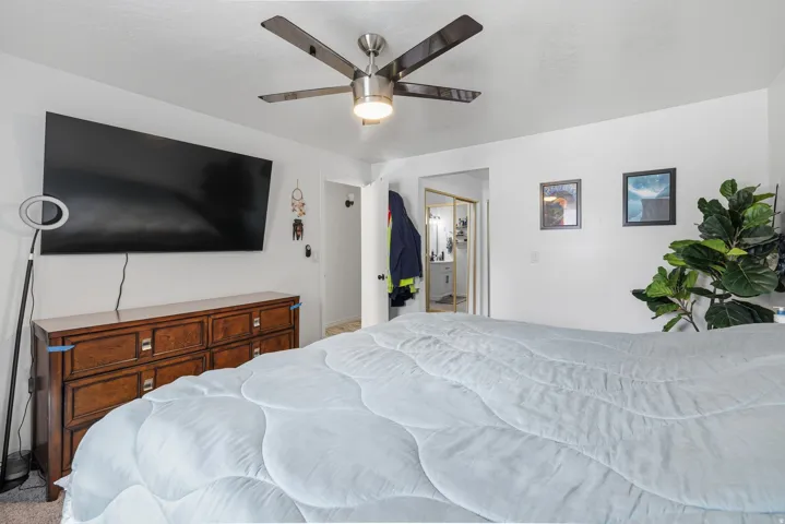 Ceiling fan with integrated lighting
