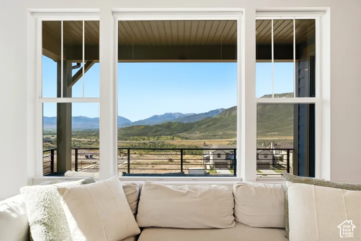 Triple window arrangement, offering expansive mountain scenery