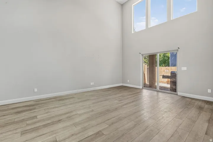 Vaulted ceilings with high transom windows