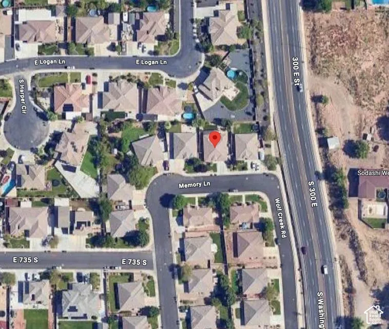 Satellite Image. Depicting the geographical location of the property and surrounding area