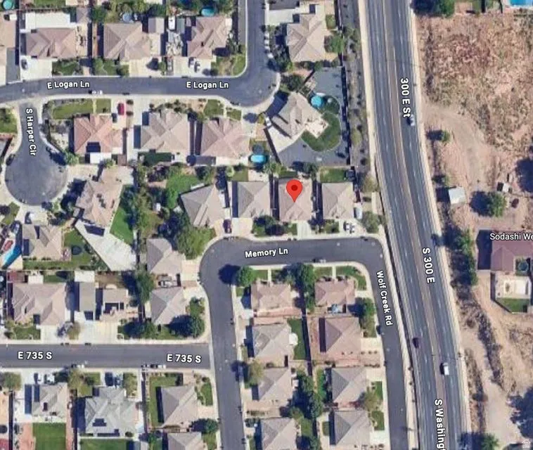 Satellite Image. Depicting the geographical location of the property and surrounding area