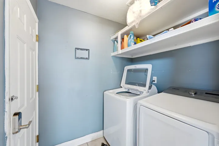 White shelving unit for storage