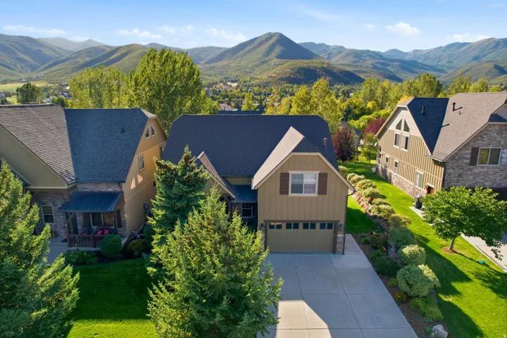 Pitched shingle rooflines with complementary exterior siding