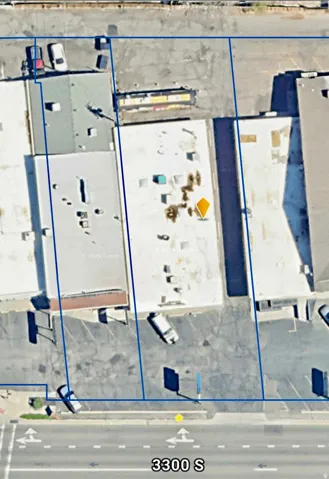 Aerial Property Map. Depicting the boundaries and structures of the property at 3300 S
