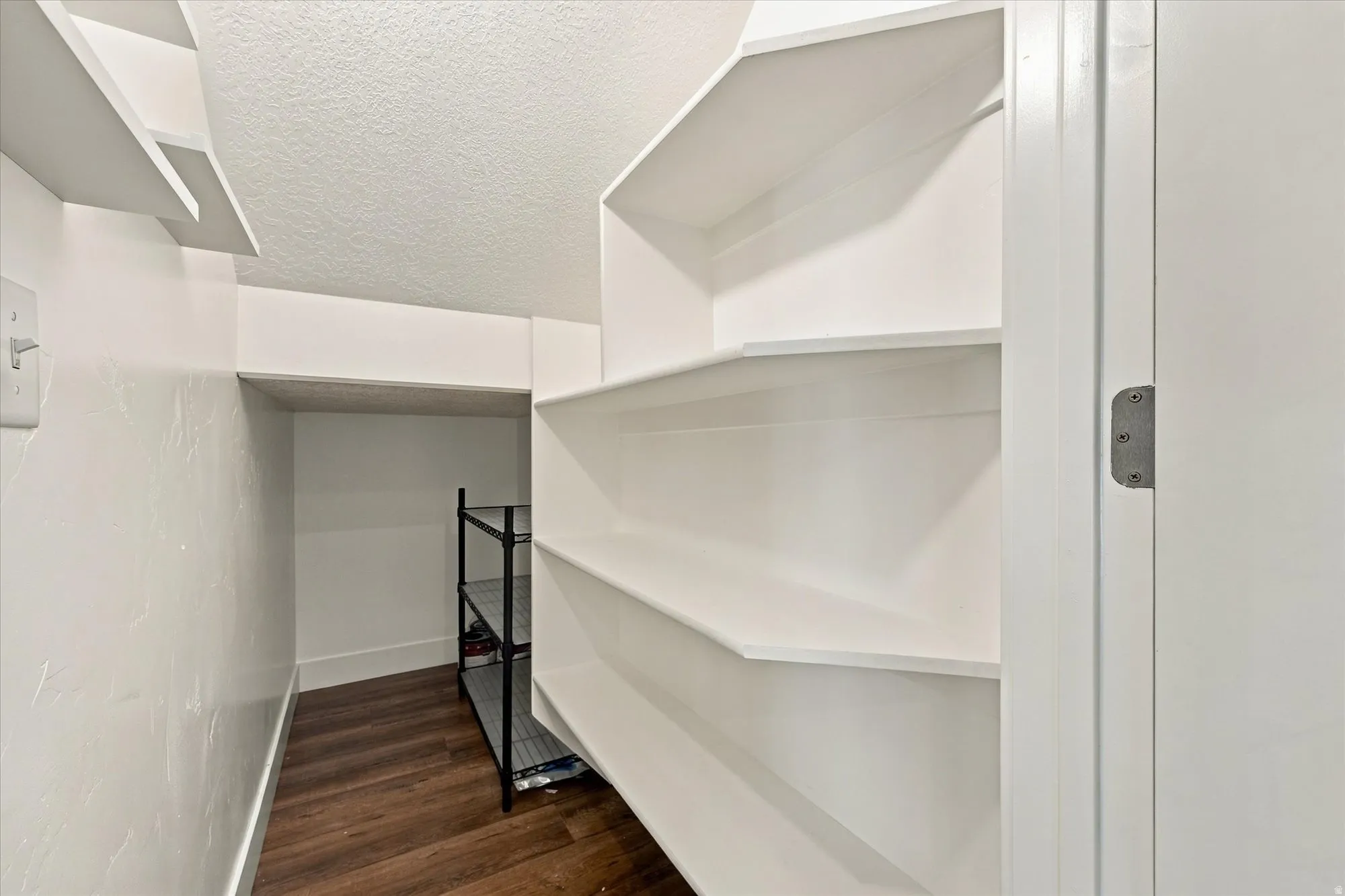 Built-in shelving unit with multiple shelves
