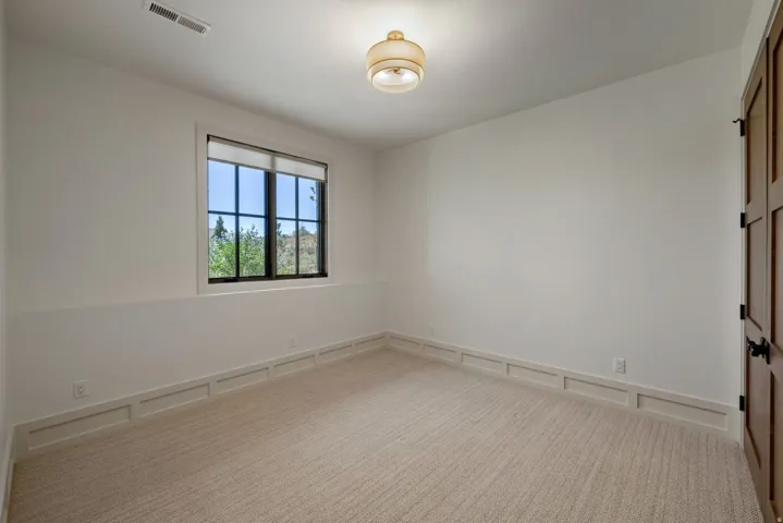 Carpeted flooring with decorative wainscoting