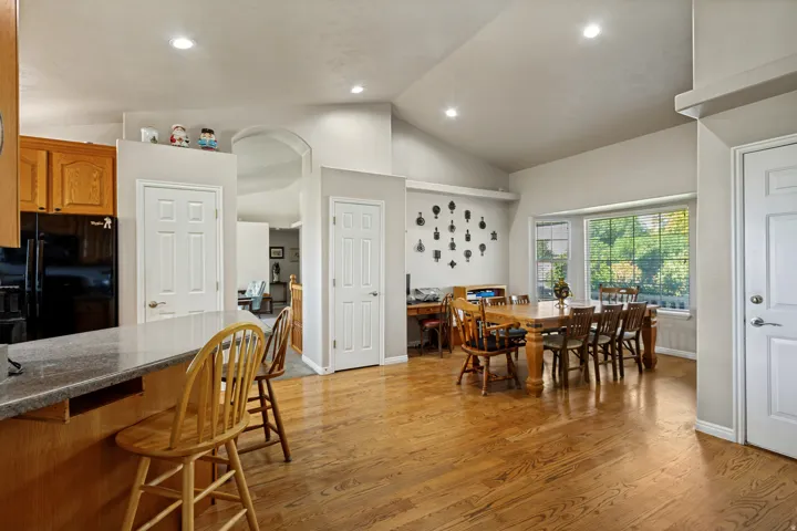 Hardwood flooring throughout the main living areas