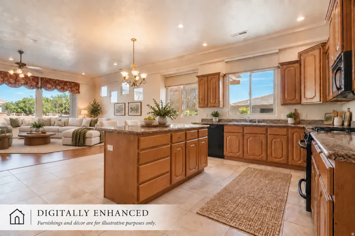 This photo has been digitally enhanced with virtual furnishings and décor to illustrate the property’s potential.