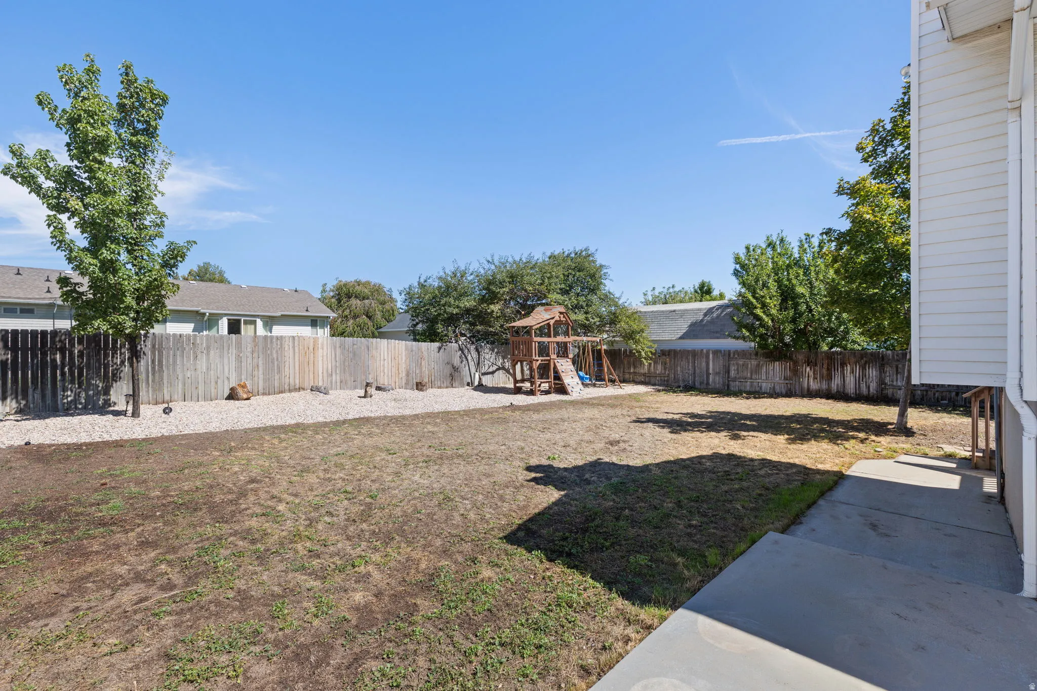 Back yard has been re-seeded with grass.