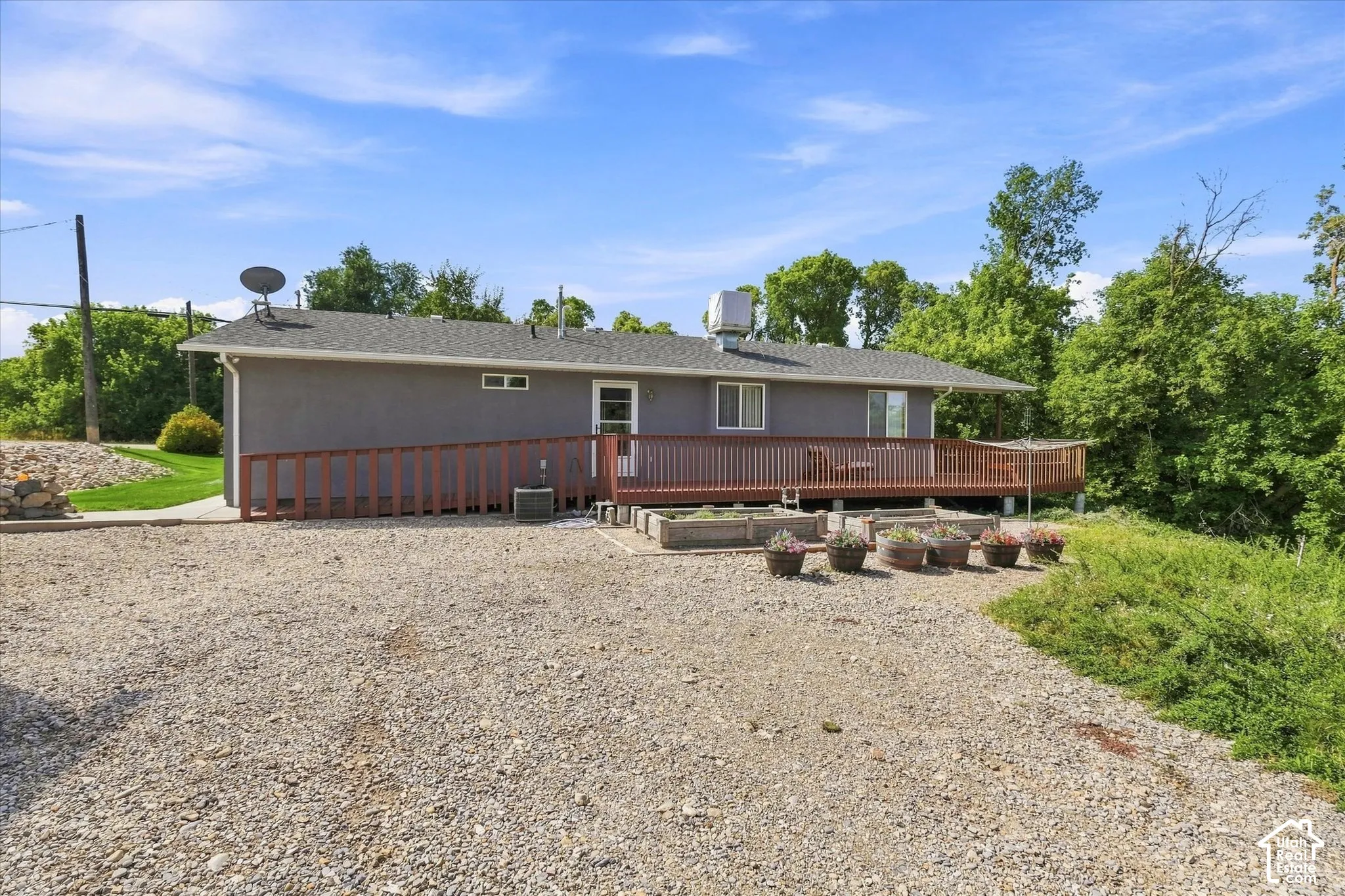 Rear view of the house with ramp access