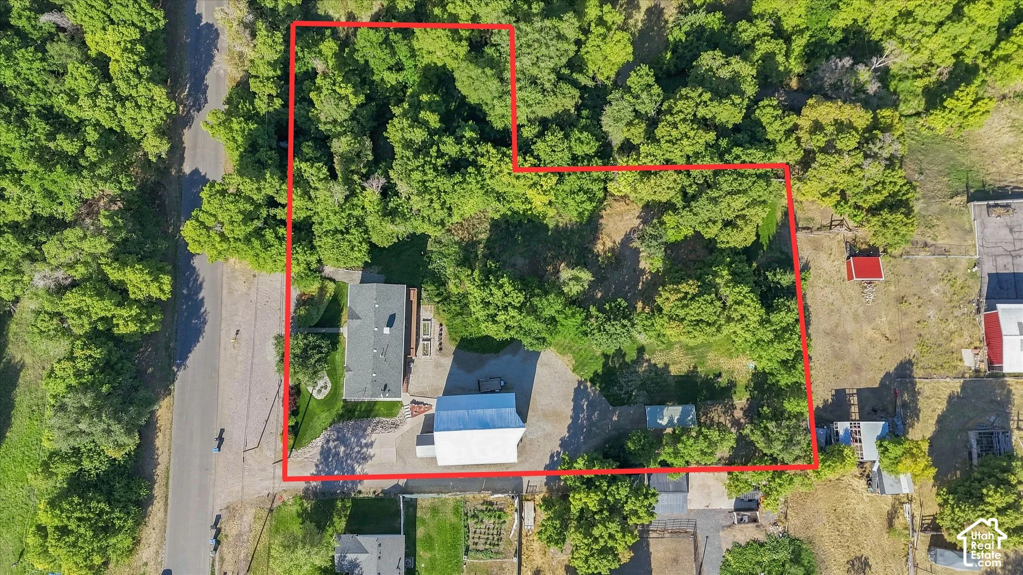 Aerial perspective of the boundary line