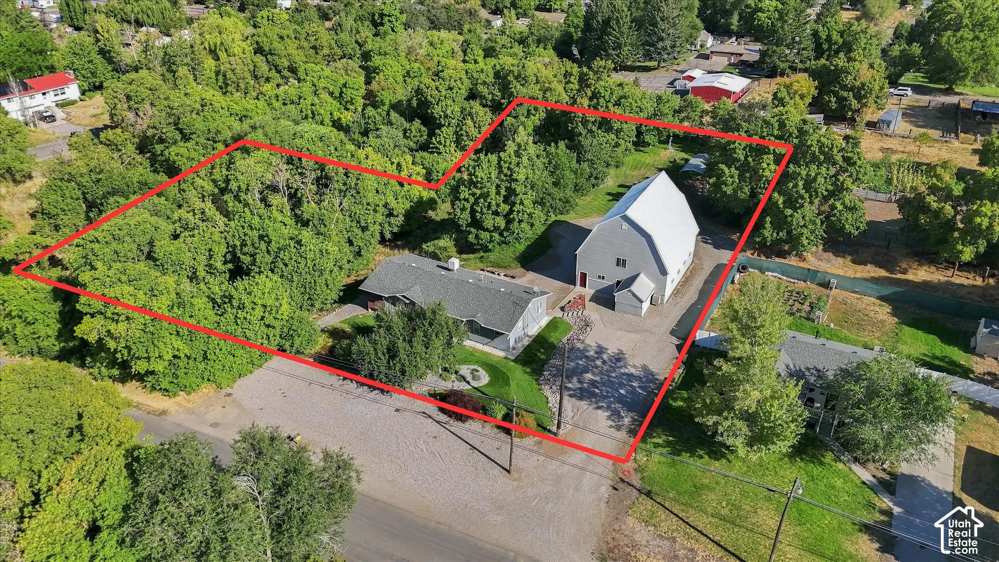 Aerial looking Northwest