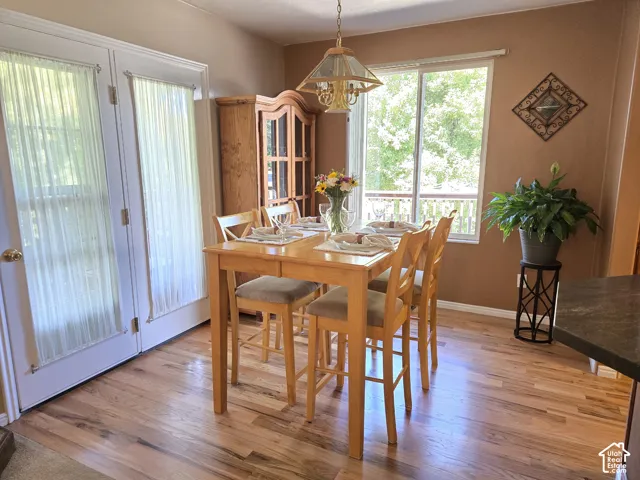 Hardwood flooring in excellent condition throughout, recessed French doors and a large picture window.