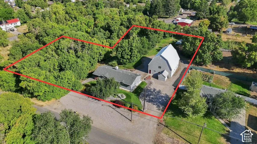 Aerial looking Northwest