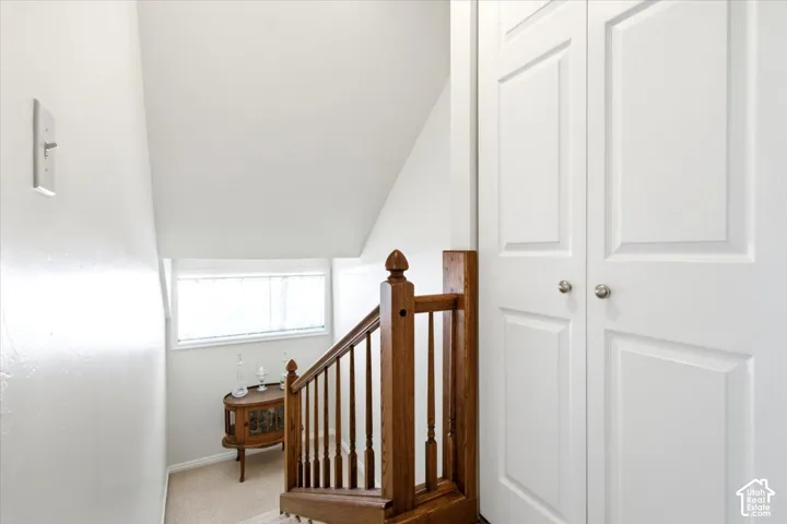 Top of the stairs.