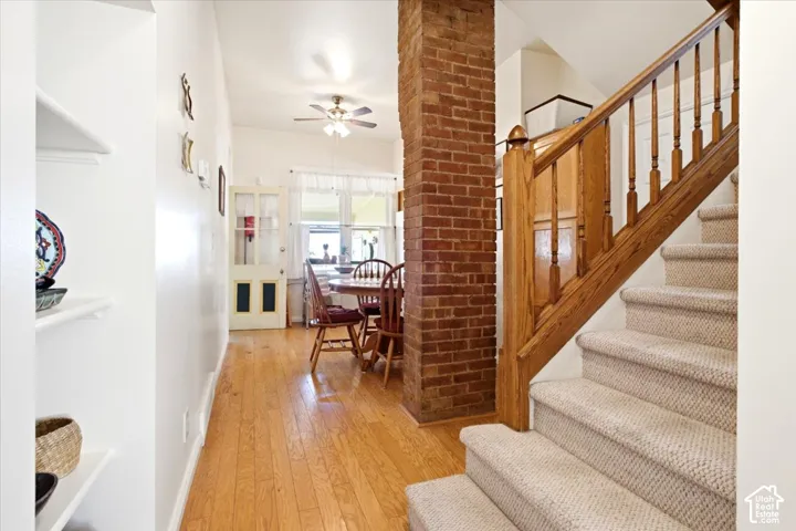 Stairway to the second floor.