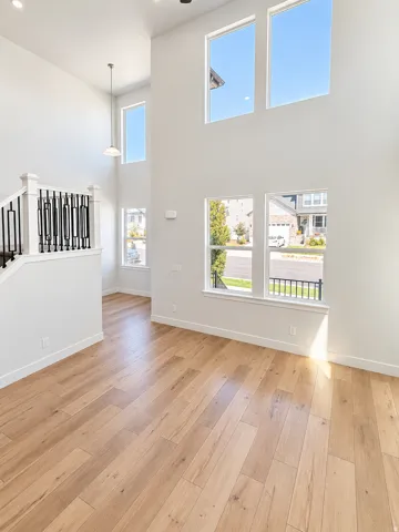 Soaring ceilings with recessed lighting