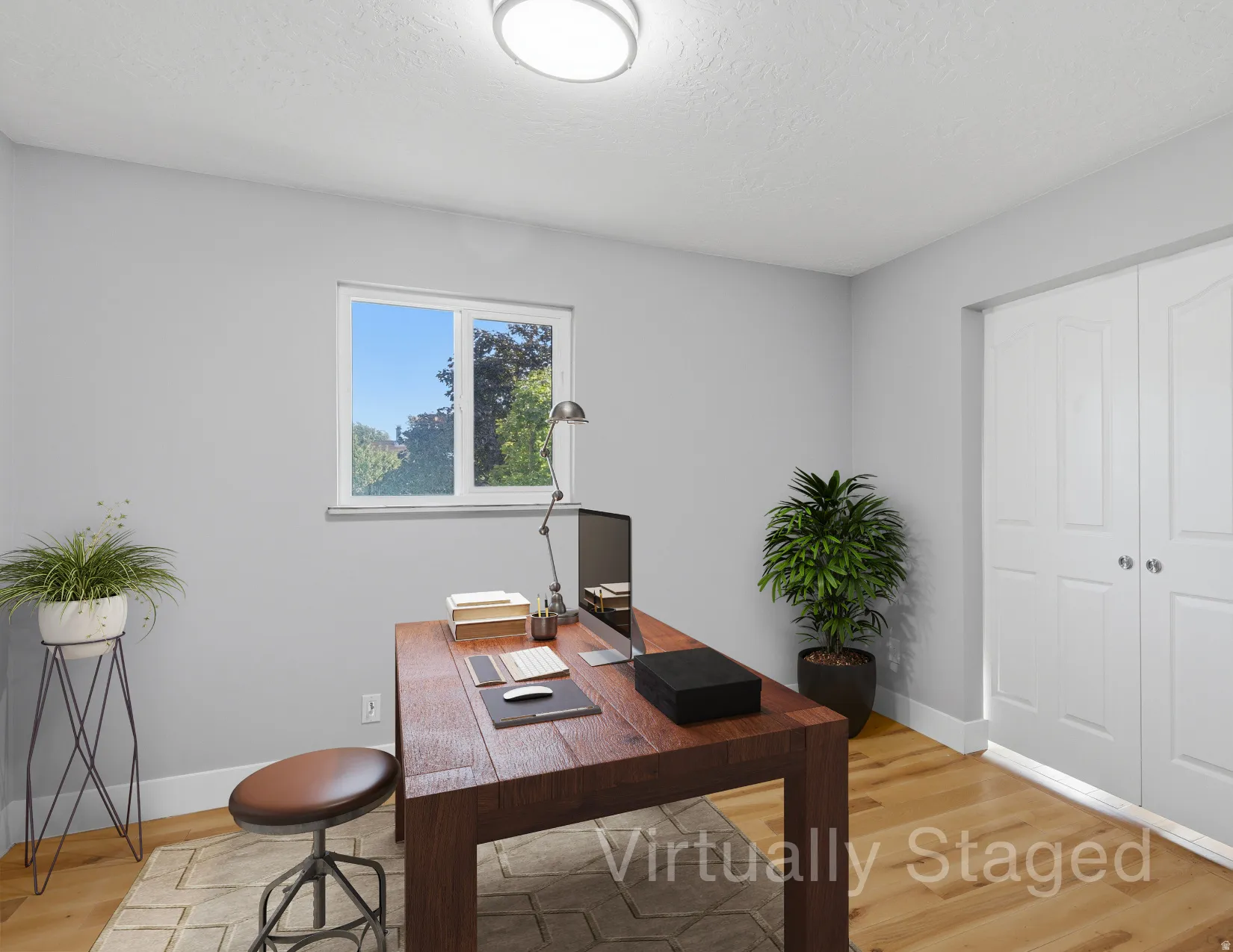 Flex space could be a bedroom, den or home office.  Virtually staged