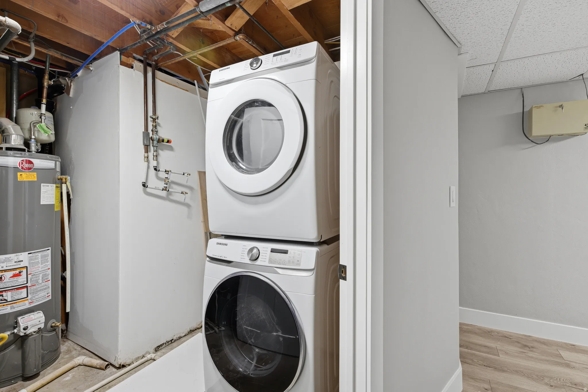 Full sized stackable washer & dryer are included in the sale