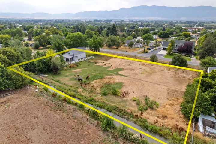 Expansive lot featuring a detached structure, open land, and mature trees