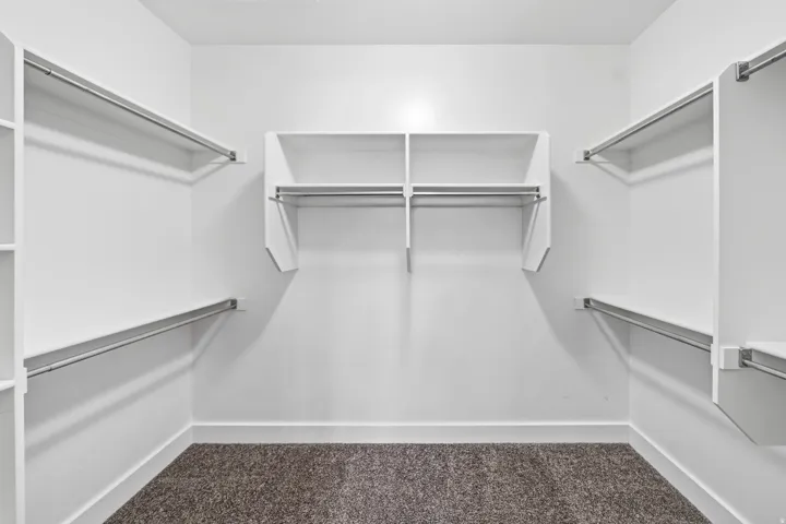 Walk in primary closet