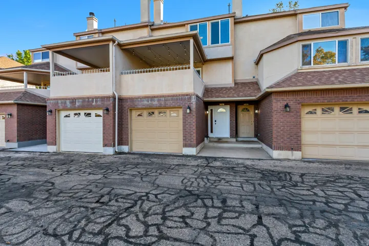 Brick exterior with multiple garage bays