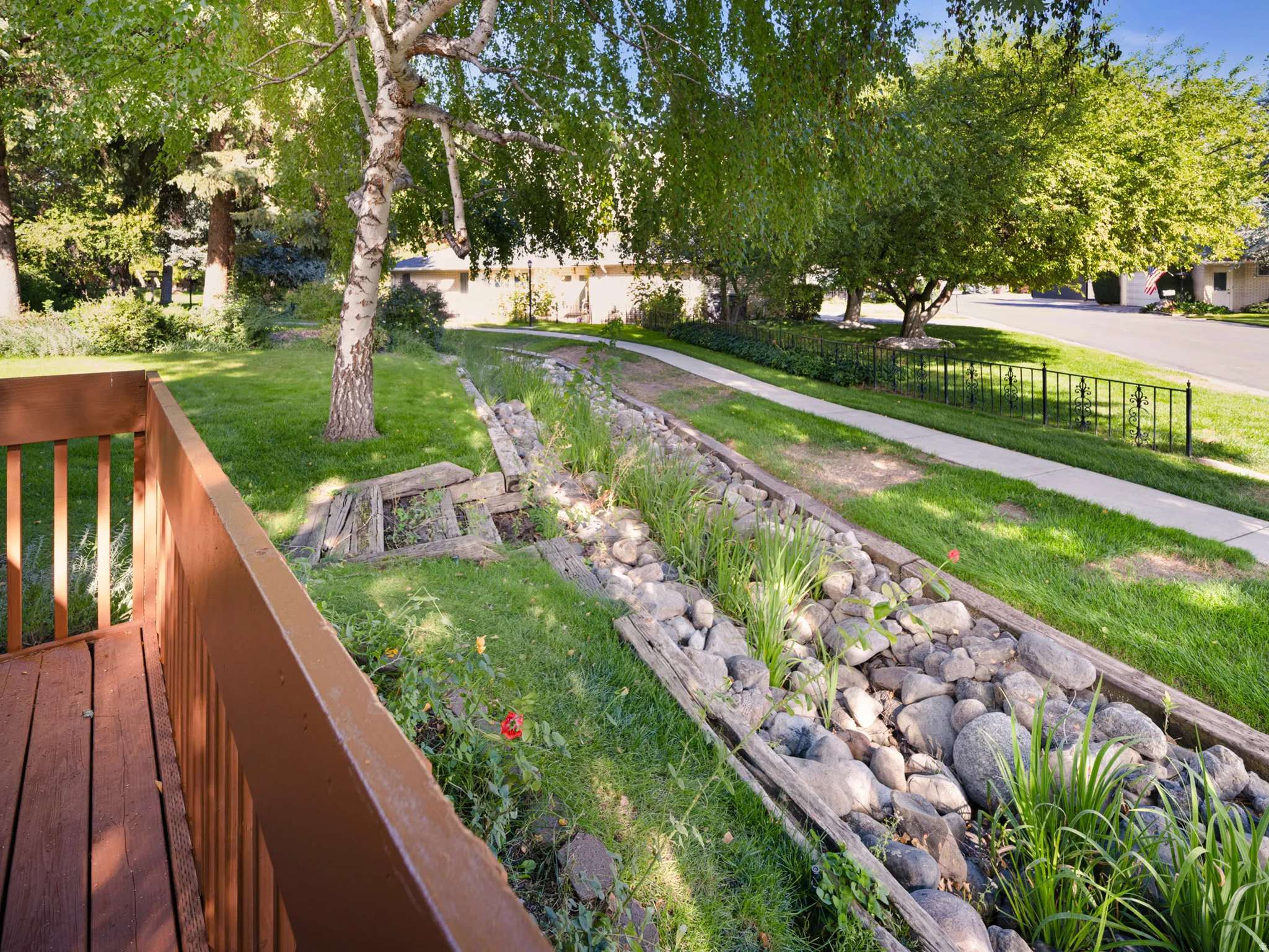 Walking paths and park