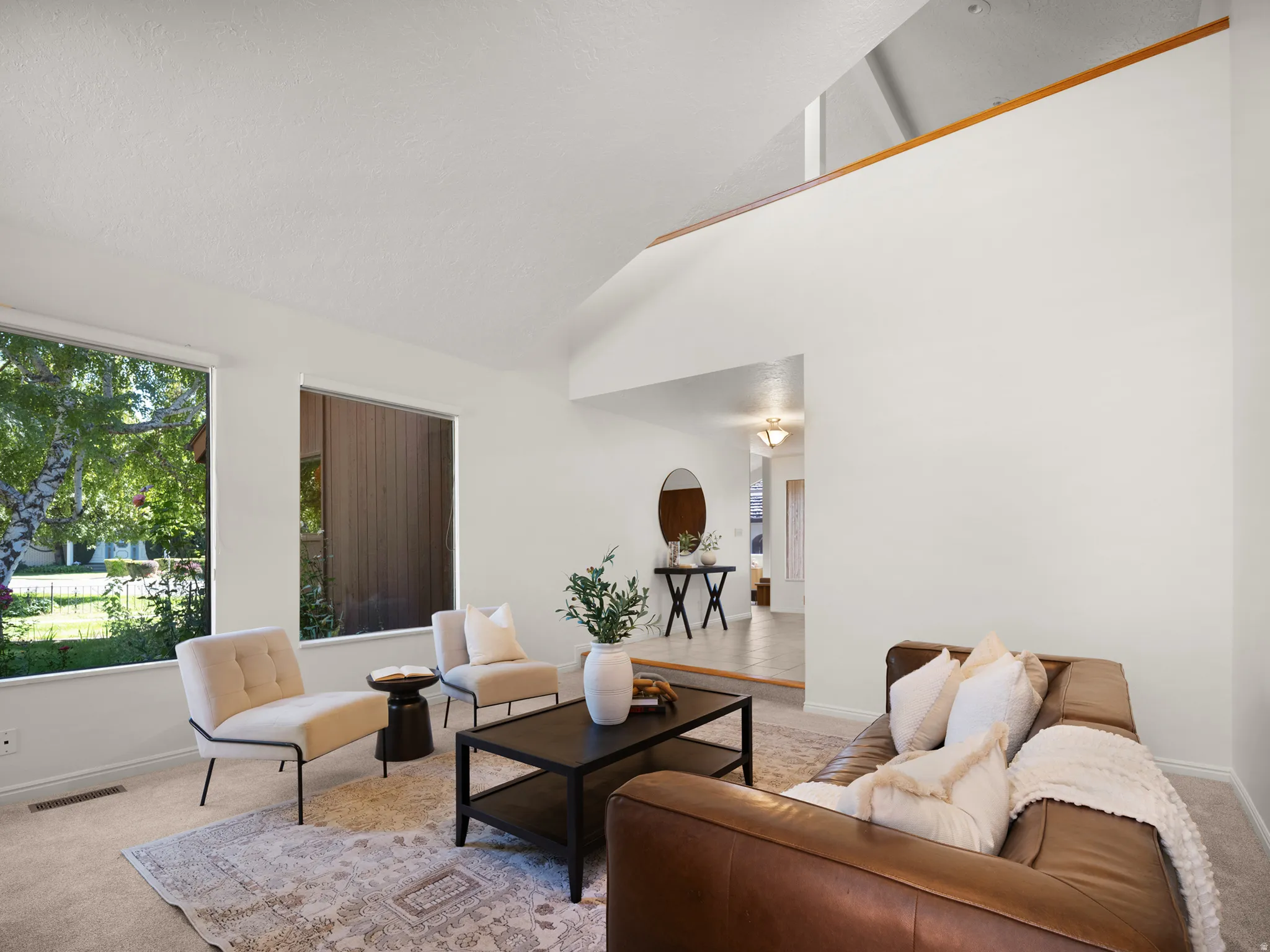 Loft looks down into family room