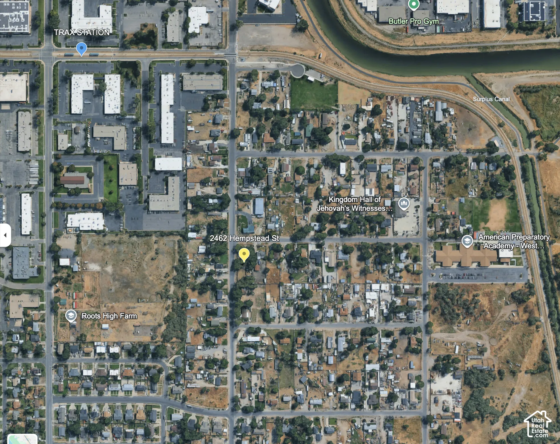 Aerial Map. Displaying the property's location and surrounding geographical features