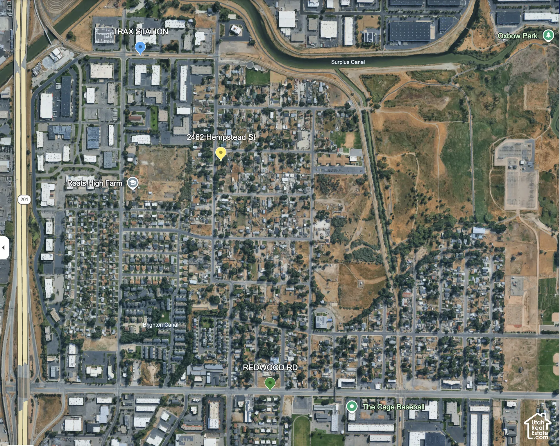 Satellite Imagery Map. Depicting the geographic location of 2462 Hempstead St and surrounding infrastructure