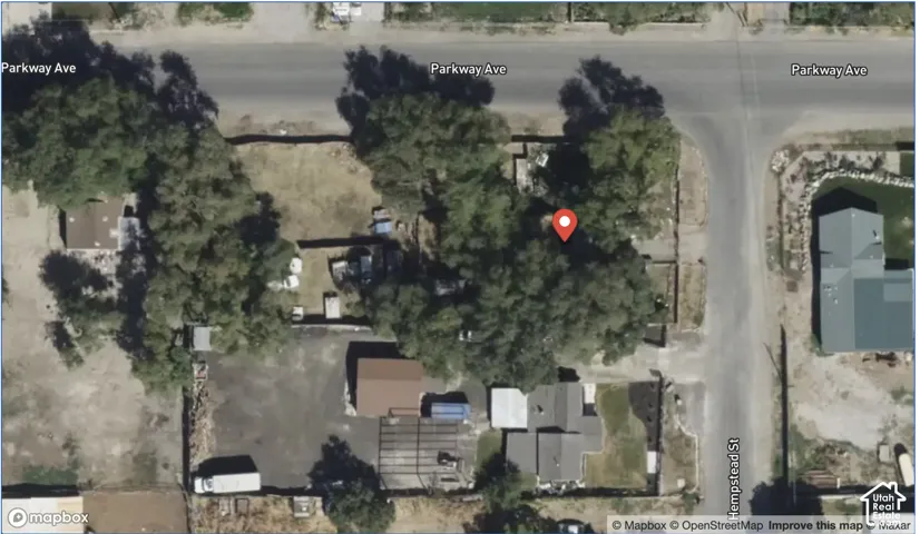 Satellite Map. Displaying an aerial view of the property and its immediate surroundings, including identified streets and structures