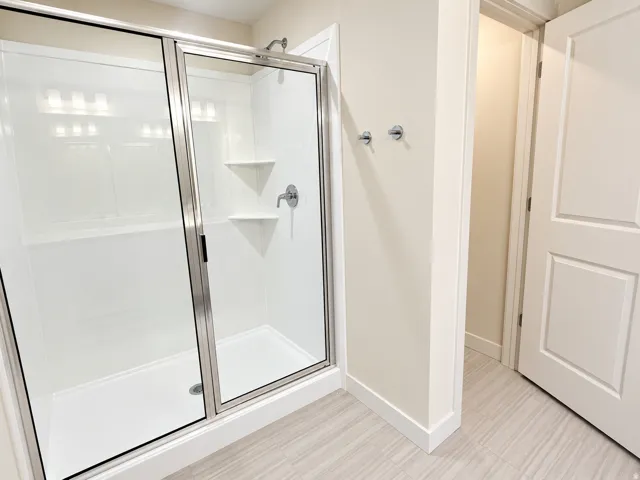 Primary bath with large walk in shower