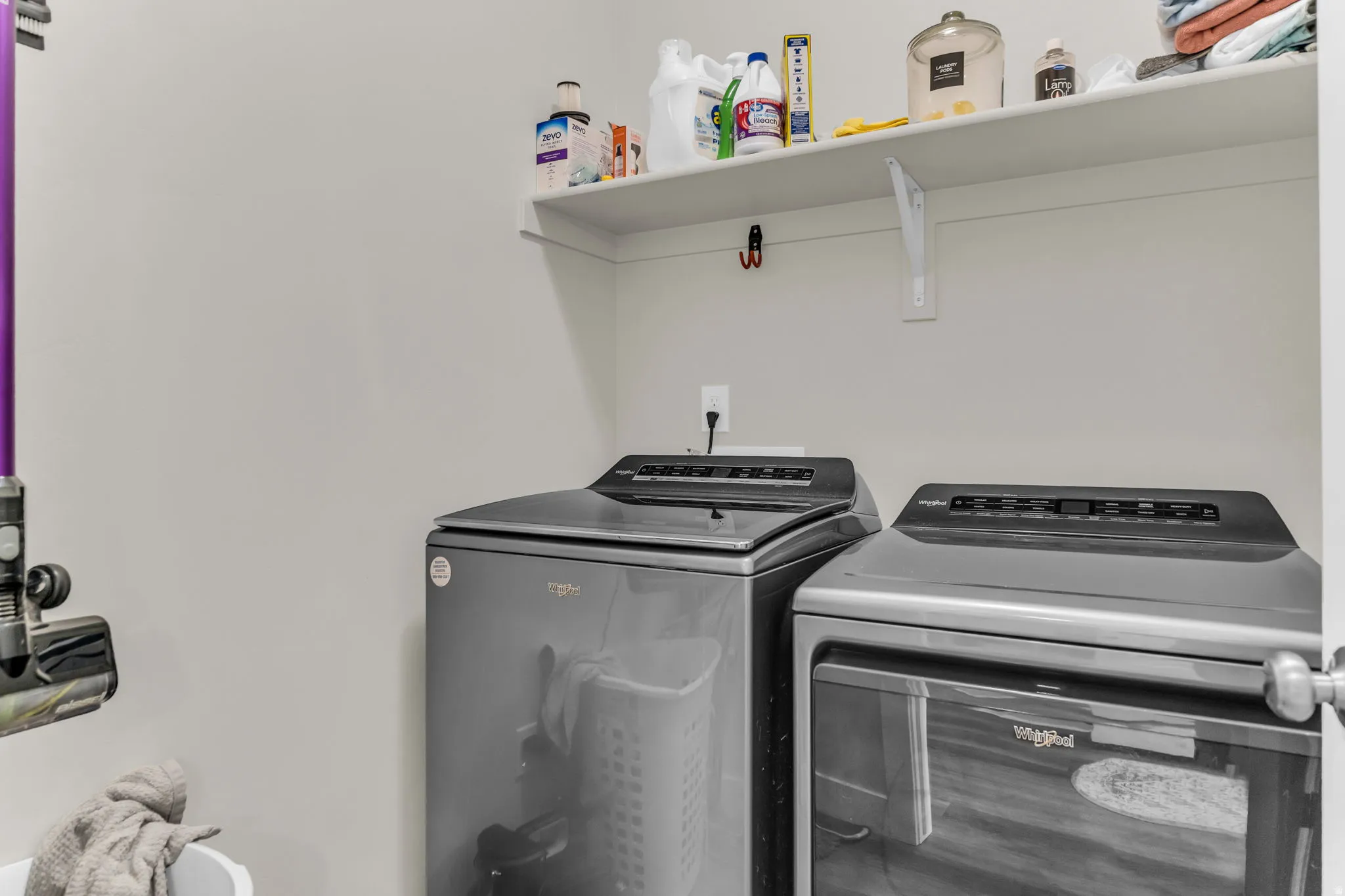 Built-in storage shelf