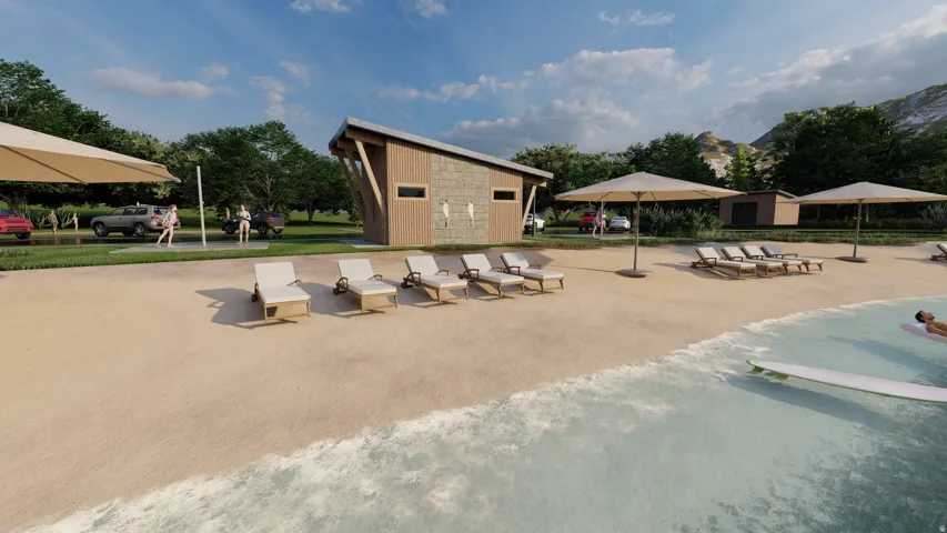 Rendering of recreational lake - construction in progress
