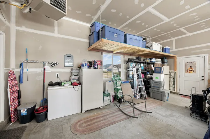 Concrete flooring with painted walls