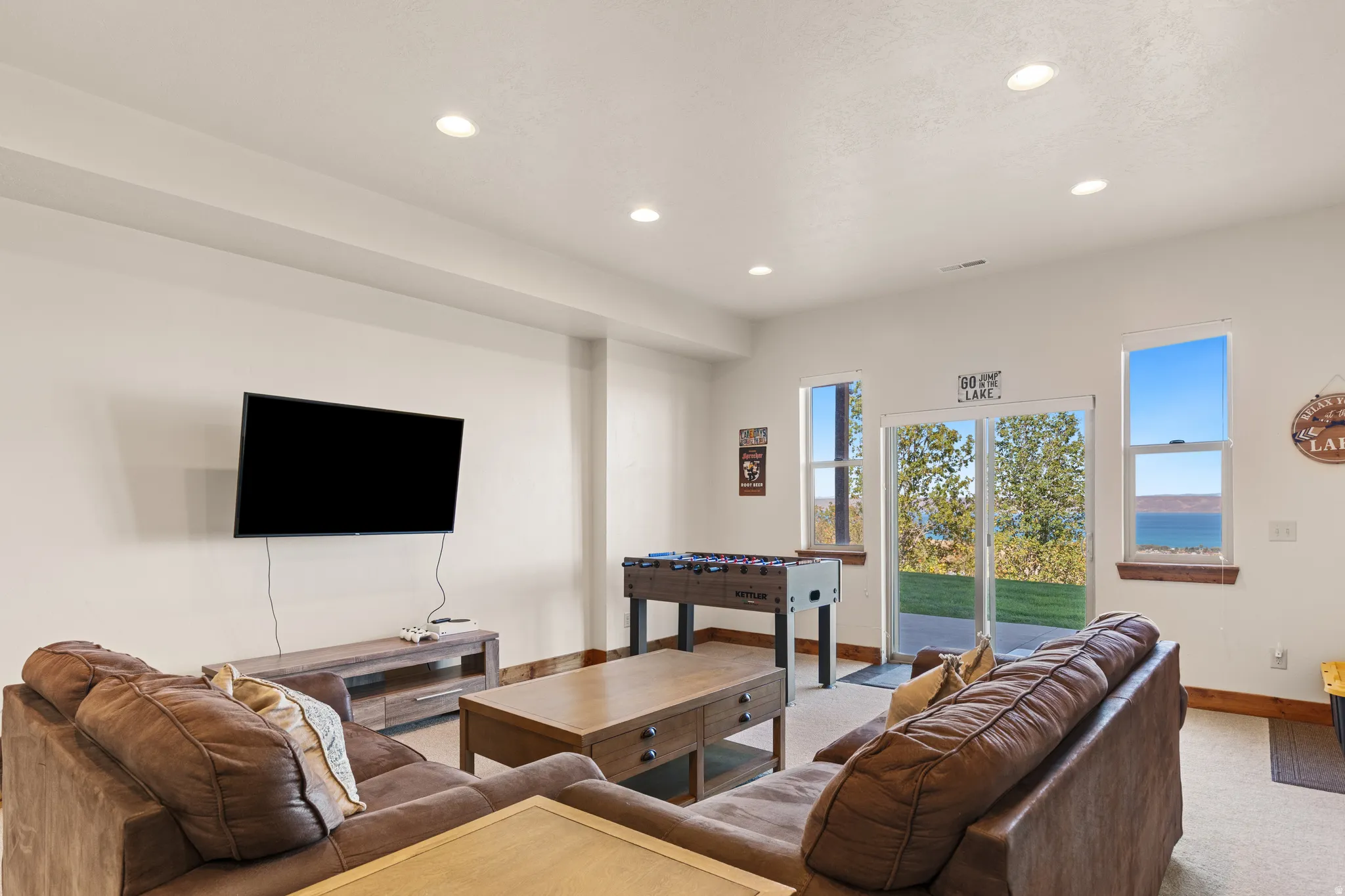 Recessed lighting in ceiling