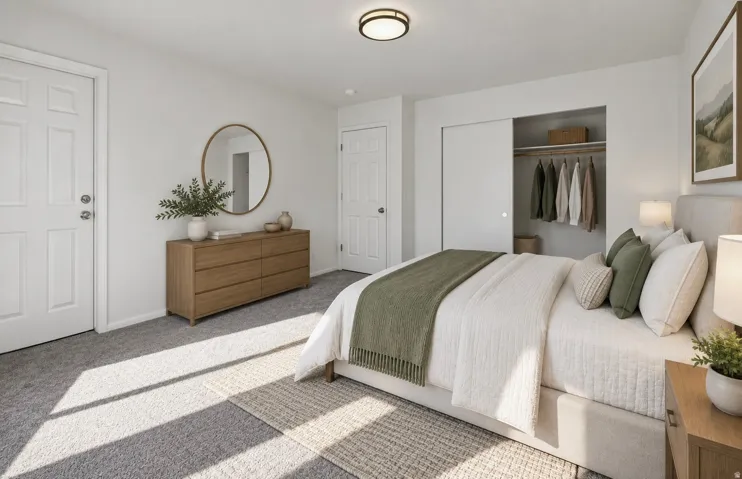 Virtual Staging of Primary Bedroom