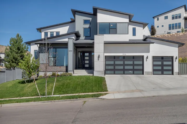 Contemporary architectural style with a multi-level roofline