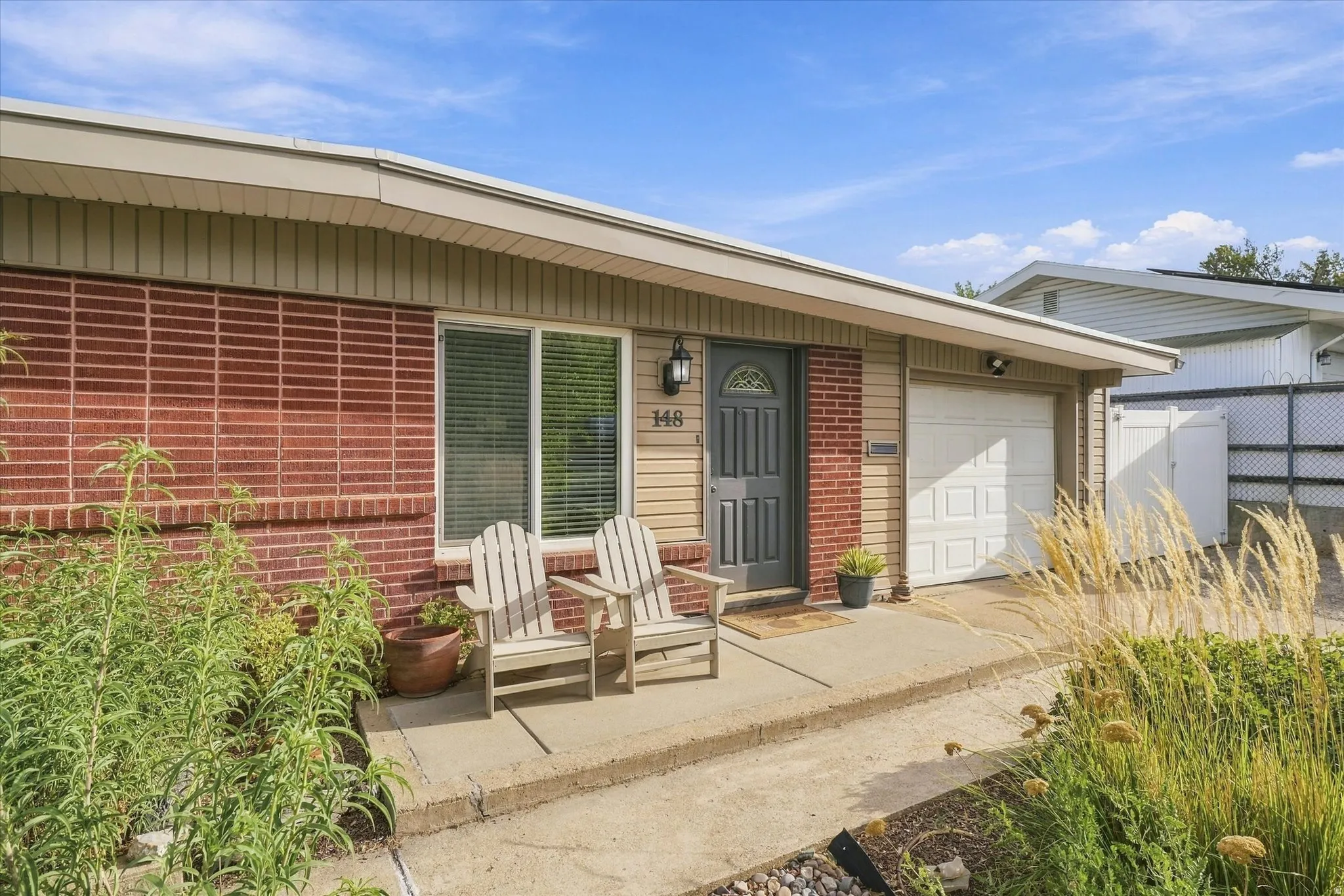 Brick exterior with accent siding