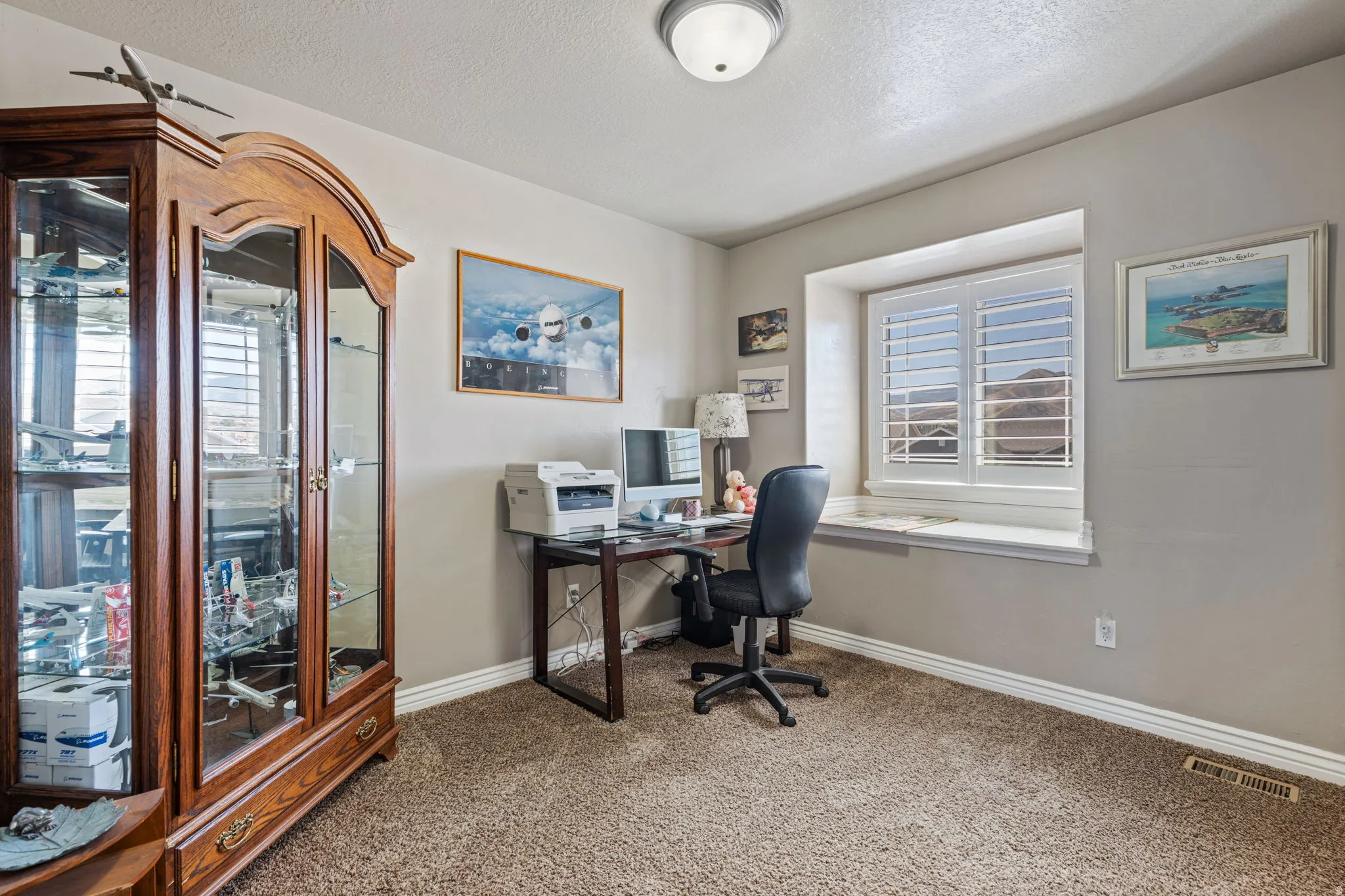 Window with plantation shutters and a deep sill