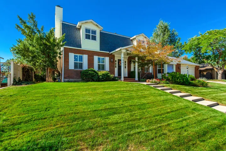 Brick exterior with white trim