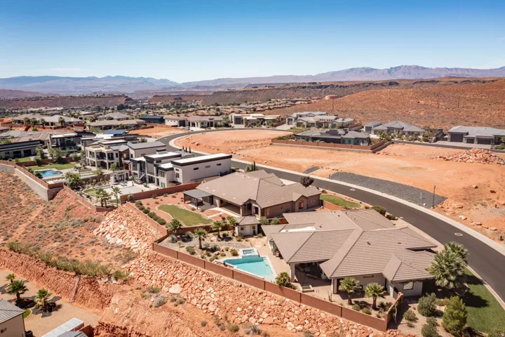 Expansive residential area with diverse architectural styles, including modern and traditional designs