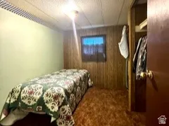 Bedroom located in the manufactured home.