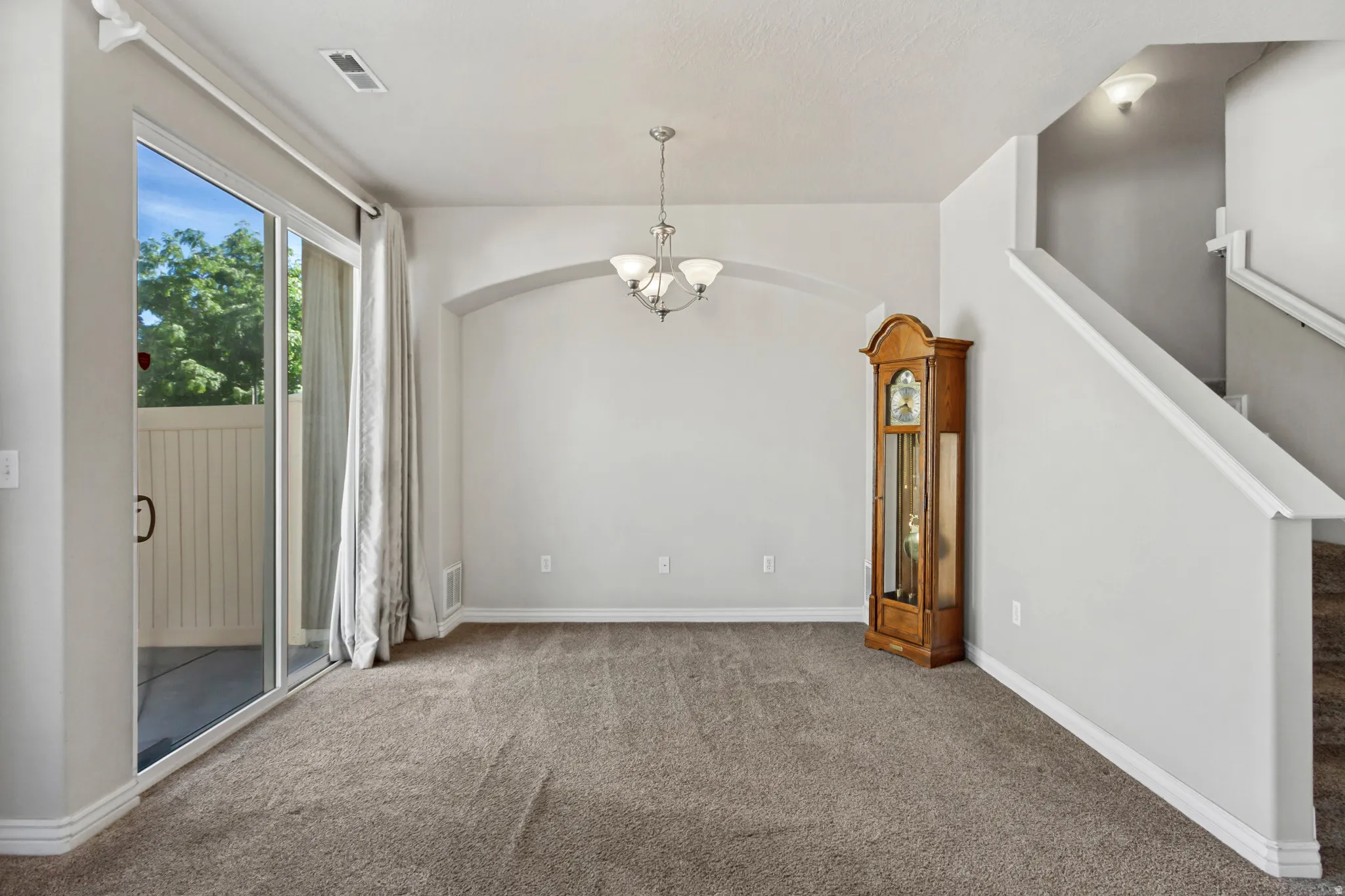 Stairs leading up to bedrooms