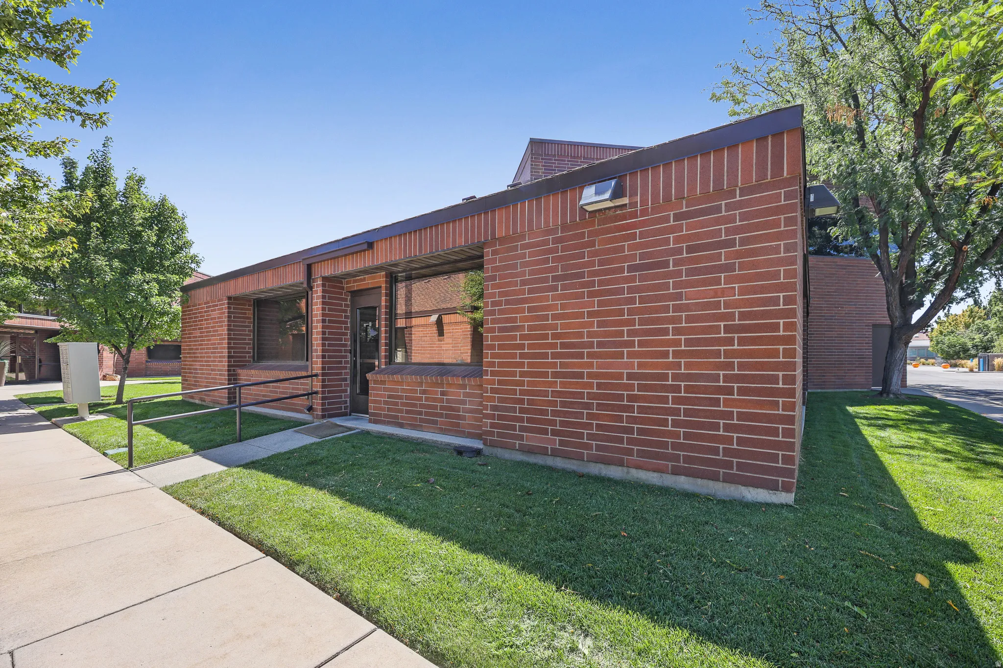 Brick exterior with multiple windows
